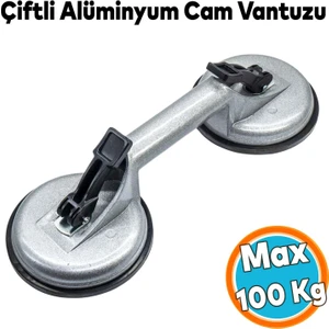 Çiftli Vakumlu Alüminyum Cam Vantuzu Fayans Ahşap Metal Tutucu Taşıma Araba Kaporta Göcük Çektirme