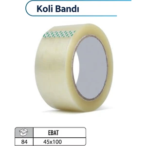 45MM x 100 Metre Koli Bandı | 1 Adet | Güçlü Yapışkanlı Şeffaf Paketleme Bandı