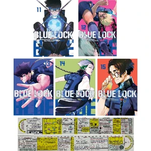 Blue Lock 11-12-13-14-15. Ciltler Manga Seti + Mat. Öğreten Cetvel