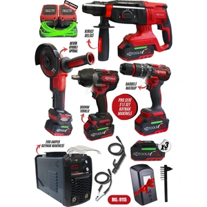 Yeni Seri 5'li Set 800NM Tork Gücü! 200 Amper Kaynak Makineli