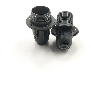 Dekoratif Plastik E-14 Tam Dişli Halkalı Geçmeli Duy Siyah (2 Adet)