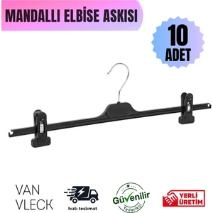 10 Adet Mandallı Pantolon & Etek Askısı – Metal Kıskaçlı, Kırışma Önleyici Süngerli, Kaymaz Tasarım