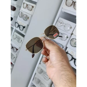 Beşgen Güneş Gözlüğü Kahverengi