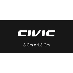 Honda Civic Sticker Folyo Etiket 2 Adet (Transfer Bantlı)