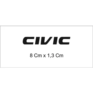 Honda Civic Sticker Folyo Etiket 2 Adet (Transfer Bantlı)