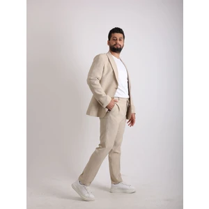 Spor Erkek Takım Elbise Yazlık Gofre Kumaş Ipli Pantolon