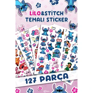 127 Adet Stitc Temalı Sticker Seti - Kalem Suluk Defter Cam Masa Laptop Tablet Sticker Suya Dayanıklı