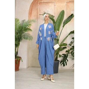 Çiçekli Ikili Kimono Takım