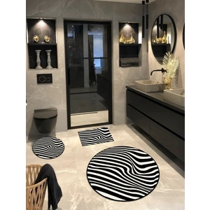 Zebra, Kaymaz, Taban 3'lü Banyo Halısı Set(100X100-60X60-40X60CM)