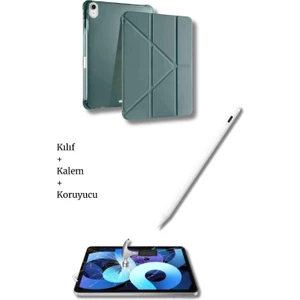 iPad A16 11. Nesil ve 10. Nesil A3355 A2757 Uyumlu Tablet Kılıfı Tablet Kalemi Ekran Koruyucu Set