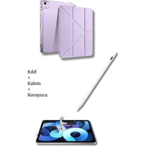 iPad A16 11. Nesil ve 10. Nesil A3355 A2757 Uyumlu Tablet Kılıfı Tablet Kalemi Ekran Koruyucu Set