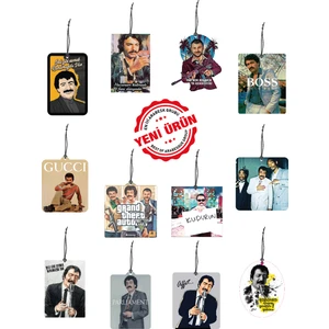 12 Adet Ağır Baba Arabesk Seriden Oluşan Hediyelik Oto Kokusu ve Aksesuari