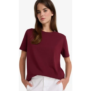 Regular Fit Bisiklet Yaka Basic Düz Premium Kısa Kollu Tişört A9428AX25AU