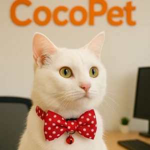 Papyonlu Kedi Tasması Fiyonk Tasma Kırmızı Beyaz Puantiye Desenli 17-30 cm Uyarı Zilli