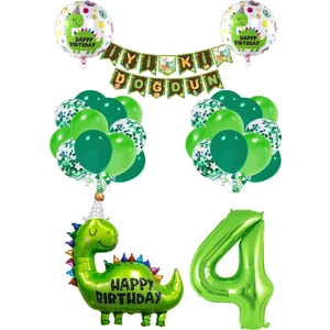 4 Yaş Dinazor Temalı Doğum Günü Seti