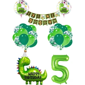 5 Yaş Dinazor Temalı Doğum Günü Seti