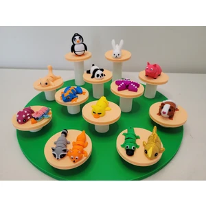 Tavşan Yumi Hareketli, Renkli, 15 Adet Çeşitli Hayvan Figürleri 4 cm Eğlenceli Oyuncak