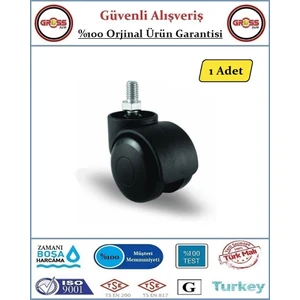 Gross AVM Ofis Koltuk Mobilya Tekerleği - M10 Civatalı Tekerlek - 1 Adet