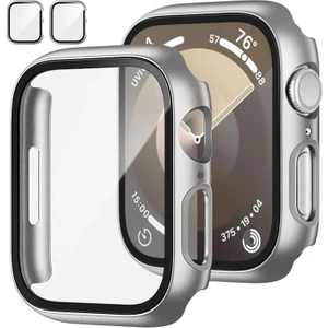 Apple Watch Series 10 42MM Uyumlu Starlight 360 Derece Koruma ve Temperli Cam Ekran Koruyucu