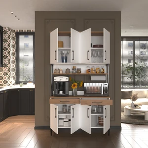 Ed Pet Dizayn Çok Amaçlı Dolap Mutfak Bangosu Kahve Köşesi