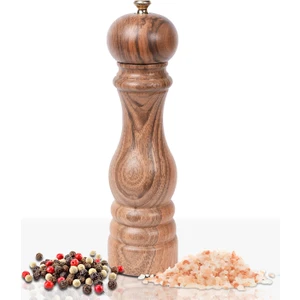 Glıos Ceviz Ahşap Tuz ve Karabiber El Değirmeni Öğütücü Grinder 22 cm