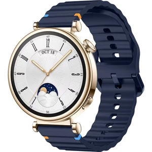 Huawei Watch Gt4 41MM Ile Uyumlu Dalga Desenli Tokalı Yumusaş Soft Silikon Kordon