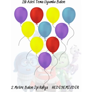 Temalı Tema Uyumlu Doğum Günü Balonu 20 Adet