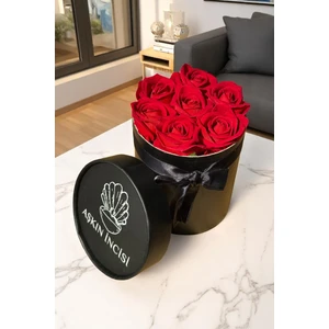 Solmayan Çiçek Buketi Kırmızı Sevgiliye Anneye Arkadaşa Hediye Doğum Günü Hediyesi Kutuda Yapay Gül Sepeti Kız Arkadaşa Hediye