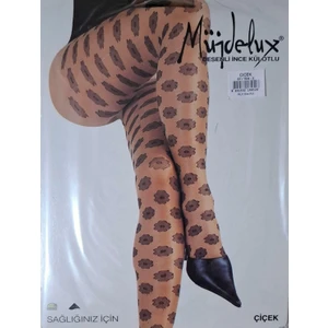 Müjde Lüx Kadın Çiçek Desenli Külotlu Çorap