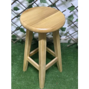 Naturel Ahşap Bar Taburesi-Gürgen Tabure-Masif Tabure( 60 cm )