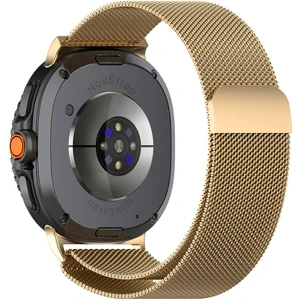 Novstrap Samsung Galaxy Watch 8 40MM 44MM Classic 46MM ile Uyumlu Kordon Mıknatıslı Metal Hasır