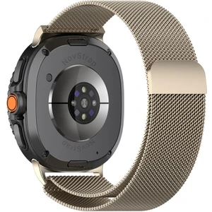 Novstrap Samsung Galaxy Watch 8 40MM 44MM Classic 46MM ile Uyumlu Kordon Mıknatıslı Metal Hasır