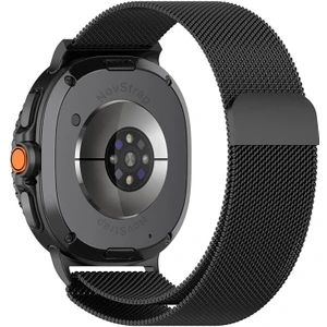 Novstrap Samsung Galaxy Watch 8 40MM 44MM Classic 46MM ile Uyumlu Kordon Mıknatıslı Metal Hasır
