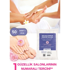 Pedikür Galoşu – 50 Adet | Premium Tek Kullanımlık , Hijyenik Koruyucu Poşet