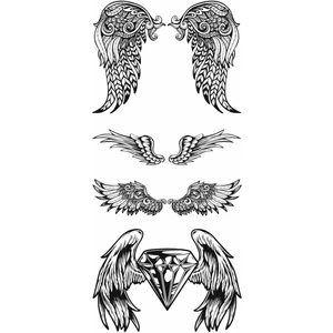 Melek Kanatları Geçici Vücut Dövmesi