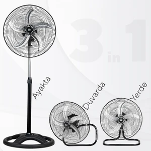 Gezer Tech 18" 3"ü 1 Arada Endüstriyel Vantilatör