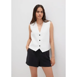 Beyaz Triko Yelek 1710694-620