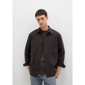 Tencel TM Liyosel Karışımlı Kahverengi Gömlek 0211649-70219