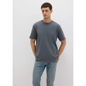 Bisiklet Yaka Antrasit Basic Tişört 0611596-80776