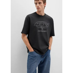 Mavi Baskılı Antrasit Tişört 0612911-70090