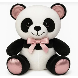 Pembe Kurdaleli Panda 50 cm