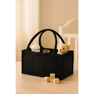 YUNUSOĞLU HOME Siyah Keçe Anne Bebek Bakım Çantası Yenidoğan Için Organizer Düzenleyici