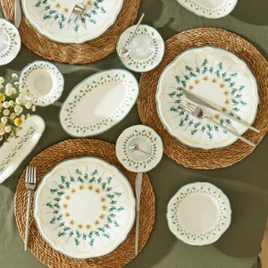 Bella Maison Adelina Stoneware 26 Parça 6 Kişilik Kahvaltı Takımı Yeşil