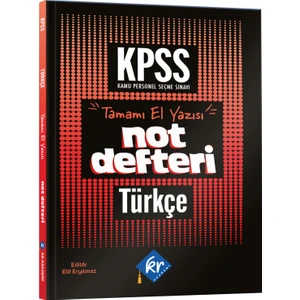 Kr Akademi Yayınları 2026 Önlisans- Lise KPSS Genel Yetenek Türkçe Konu Anlatımlı Not Defteri