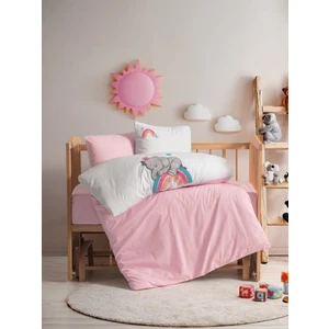 Cotton Box Pucnh Nakışlı Bebek Nevresim Takımı Lucky Pembe