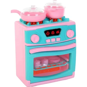 Oyuncak Pilli Ocaklı Fırın Set Pembe