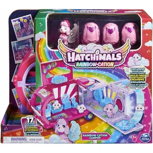 Spin Master Hatchimals Colleggtibles Dönüşen Rainbow-Cation Karavan Oyuncak Araba 6 Özel Karakter 10 Aksesuar