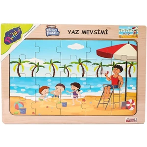Ahşap Eğitici Puzzle / Yaz Mevsimi