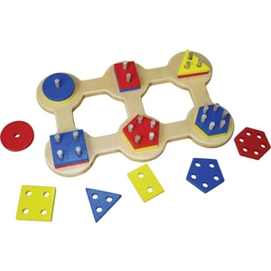 Ahşep Eğitici Oyuncak Altılı Geometrik Çocuk Kutu Oyun Sök-Tak