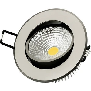 Uzmlight  5W Cob LED Armatür (Krom Kasa) 3000K Günışığı 7cm Lilya LED Spot